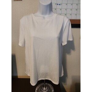 Old Navy Go-Dry White Tee Crossed Back Womens Size M Medium Active Basic T-Shirt